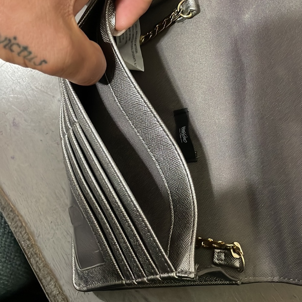 Mossimo Cross Body Clutch Purse Silver - image 5